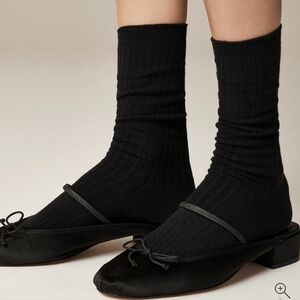 J. Crew Siky Ribbed Trouser Socks - 3 pack - Black
